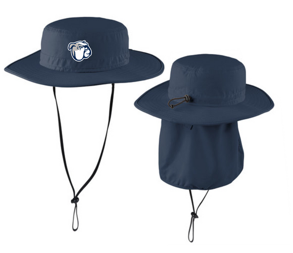 Bucket hat with neck flap