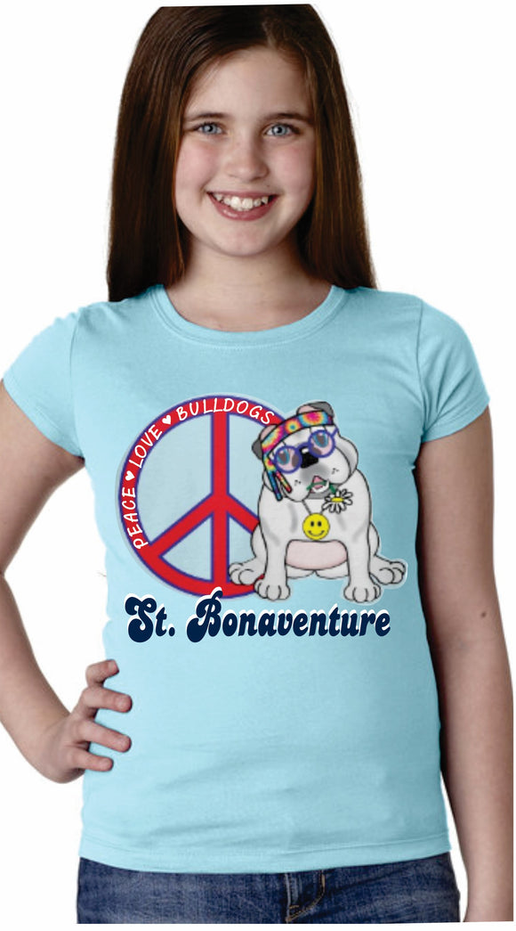 Elementary girls Super Color Bulldog Spirit Shirt